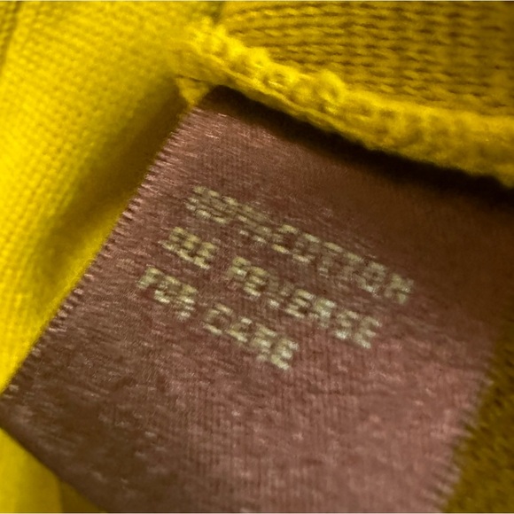 525 America Mustard Yellow Knit 2 Button Blazer Jacket with Pockets Womens Large - Picture 12 of 15